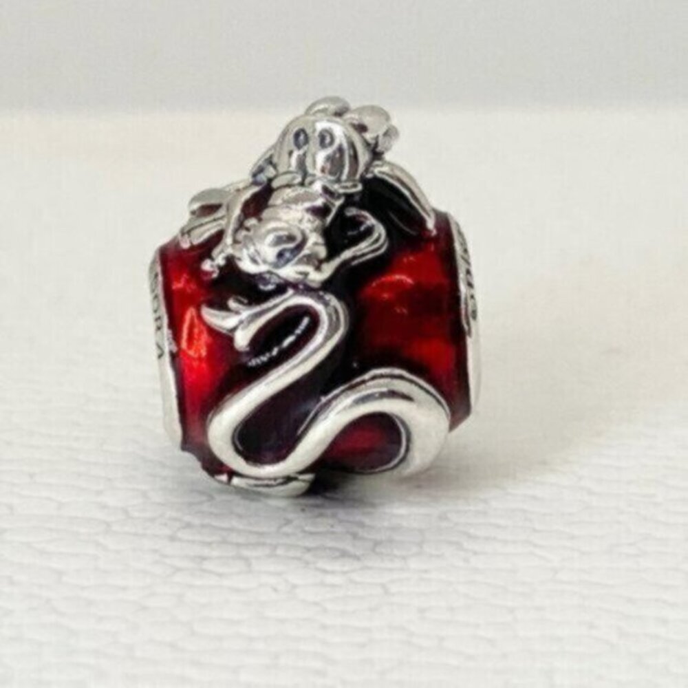 Pandora Red Enamel Dragon Charm